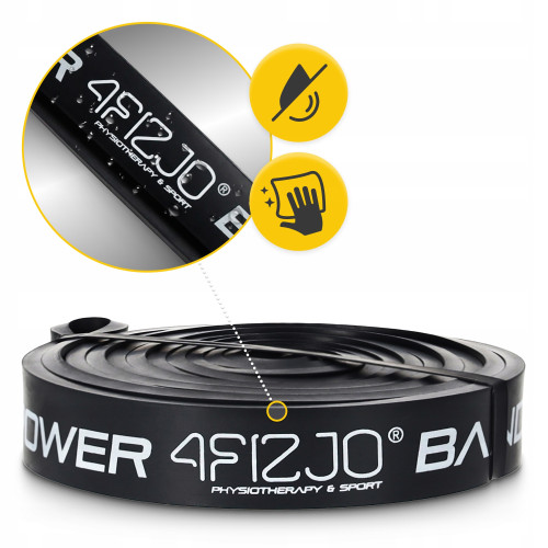 Резинка для фітнеса  4FIZJO Power Band 22 мм 12-17 кг Black - фото №2